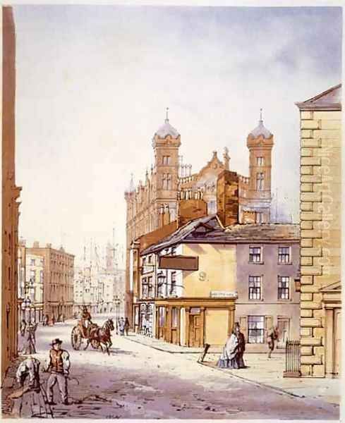 The Sailors Home from Hanover Street from Modern Liverpool Illustrated Oil Painting by William Gavin Herdman