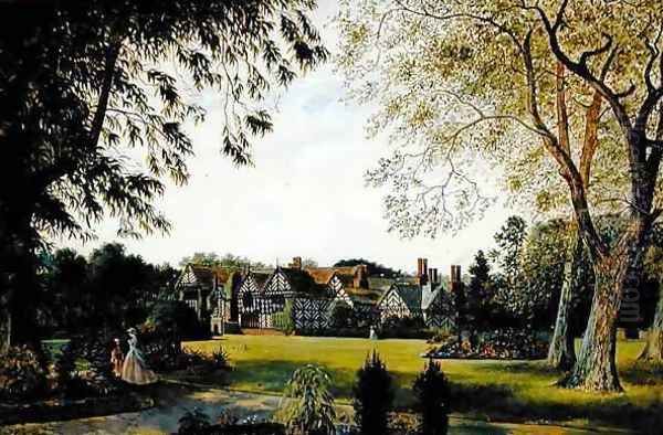 View of Speke Hall from the South West Oil Painting by William Gavin Herdman