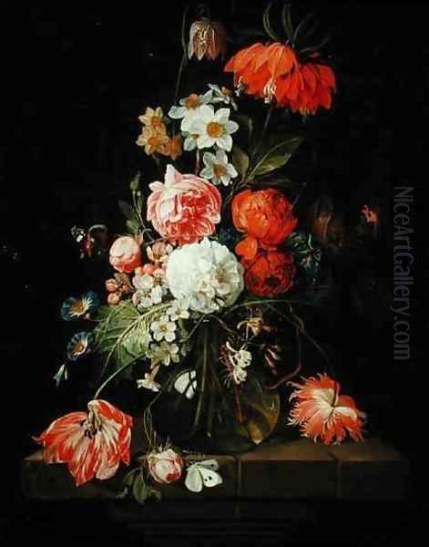 Still Life with Flowers Oil Painting by David Cornelisz. de Heem