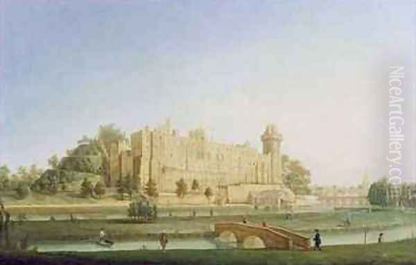 Warwick Castle Oil Painting by Francis Harding