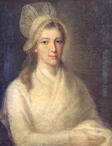 Charlotte Corday 1768-93 Oil Painting by Jean-Jacques Hauer