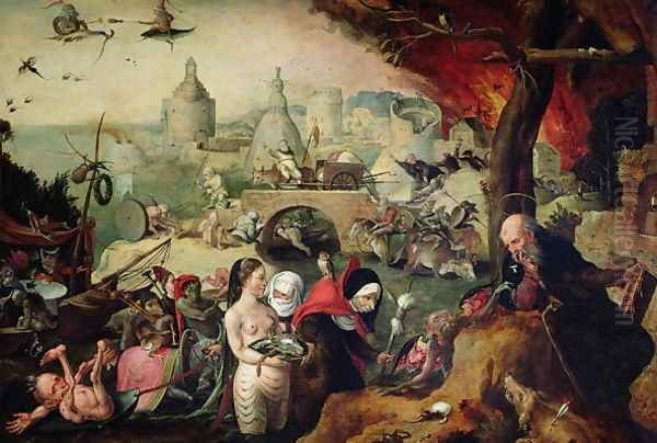 The Temptation of St Anthony Oil Painting by Pieter Huys