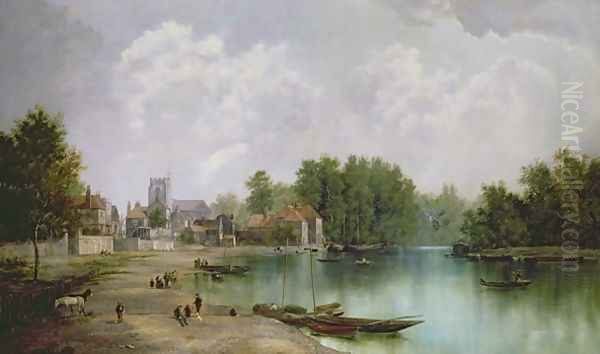 View of Twickenham Oil Painting by W. Howard