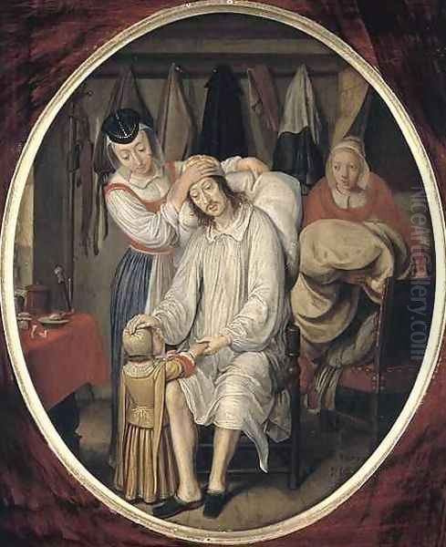 The Invalid Oil Painting by Wolfgang Heimbach