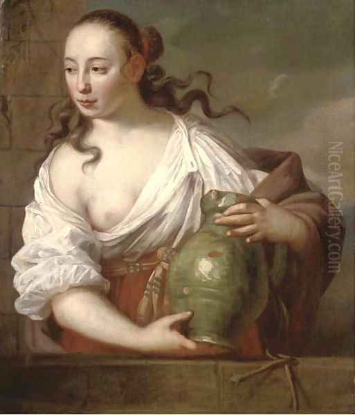 Rebecca at the Well Oil Painting by Adriaen Hanneman