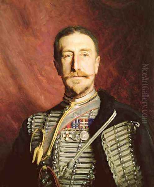 Colonel Frederick Richard Thomas Trench Gascoigne DSO Oil Painting by Herman Gustave Herkomer