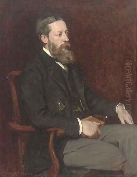 Portrait of John Robert Nolland Oil Painting by Herman Gustave Herkomer