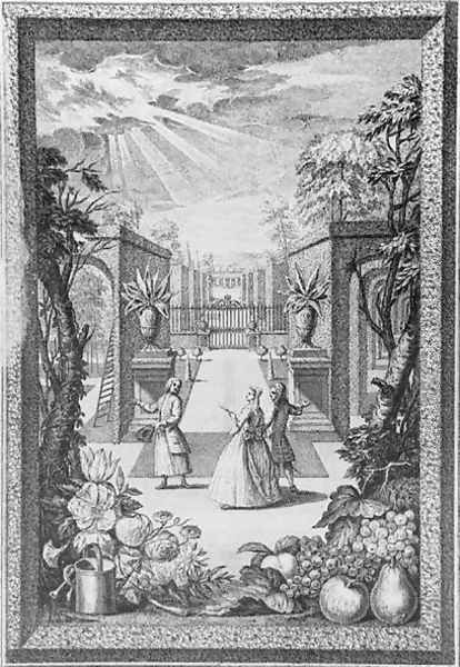 Frontispiece from Catalogus Plantarum Oil Painting by Jacob van Huysum