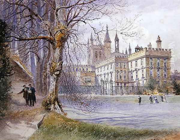 New College from the College gardens Oil Painting by William Hull