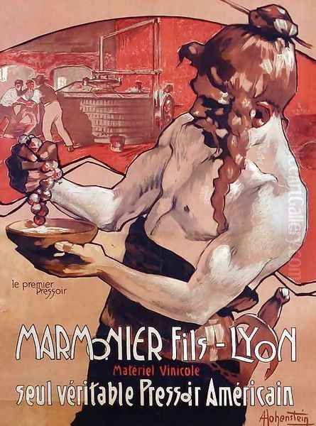 Advertisement for Marmonier Fils Lyon by Adolf Hohenstein