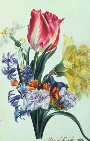 Spring Flowers Oil Painting by Anne Hooke