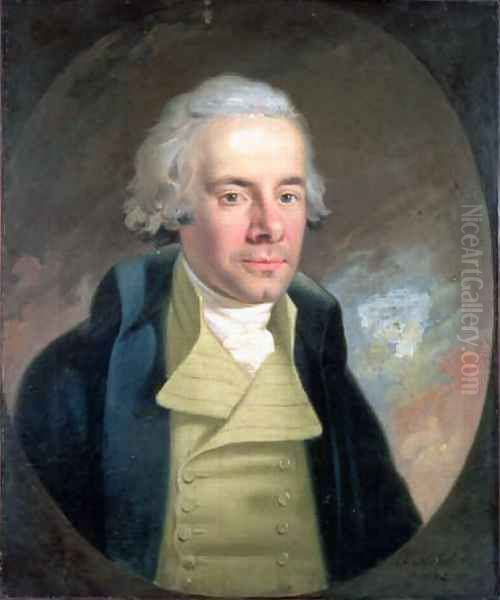 Portrait of William Wilberforce 1759-1833 Oil Painting by Anton Hickel