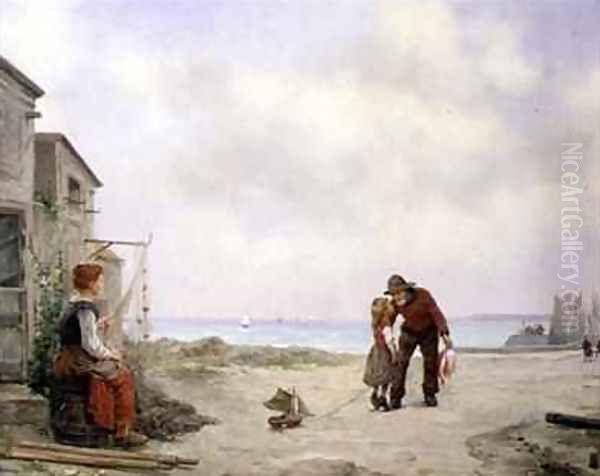 The Fishermans Return Oil Painting by George Haquette