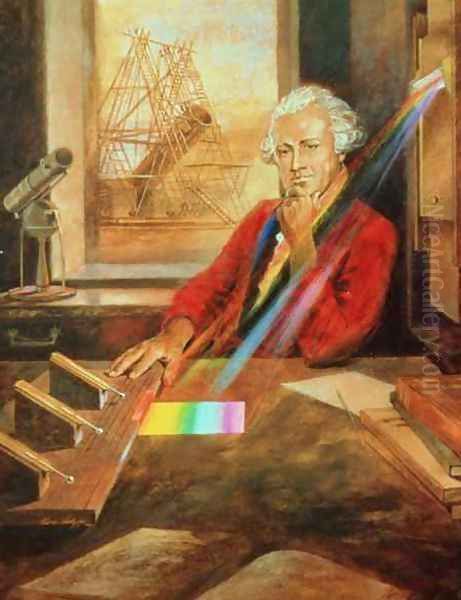 Sir William Herschel 1738-1822 Oil Painting by Ken Hodges