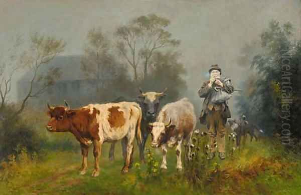 A foggy morning Oil Painting by Wilson Hepple