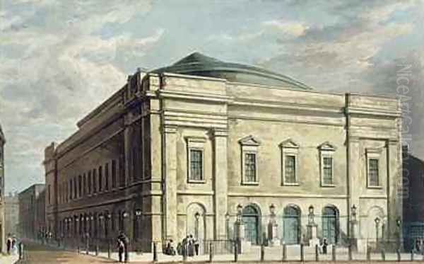 Theatre Royal Drury Lane in London Oil Painting by Daniel Havell