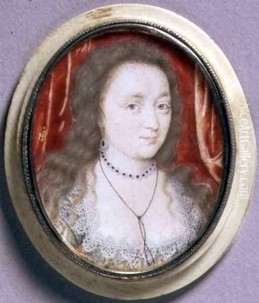 Portrait Miniature of Lady Cecilia Neville Oil Painting by John Hoskins