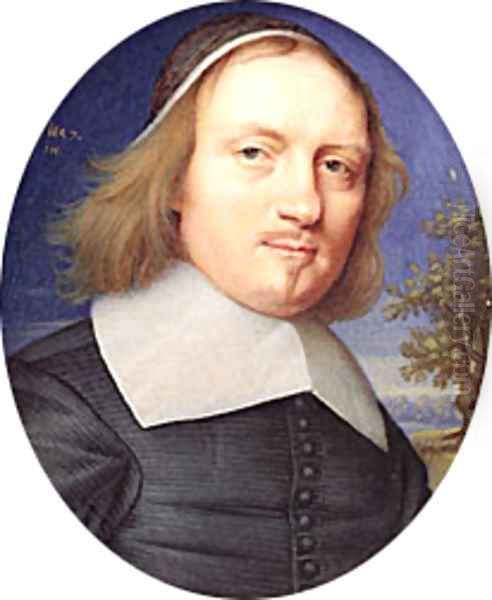 Dr. Brian Walton 1657 Oil Painting by John Hoskins