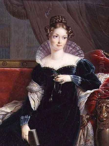 Lady George William Russell Holding a Book Oil Painting by Joseph Heigel