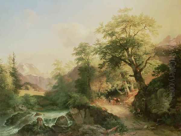 Forest near Vienna Oil Painting by Joseph Hoger