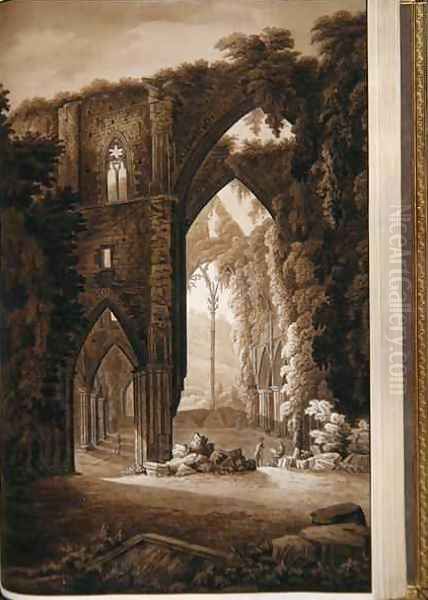 Tintern Abbey from the Historical Tour through Monmouthshire Oil Painting by Sir Richard Colt Hoare