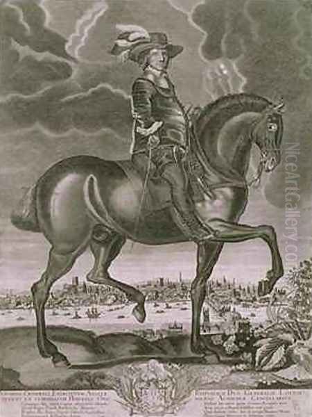 Equestrian Portrait of Oliver Cromwell Oil Painting by Albert Haelwegh