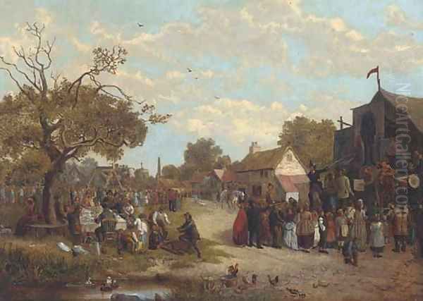 The village fete Oil Painting by John Holland