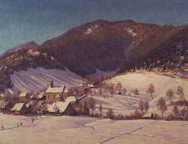 The Austrian Tyrol Oil Painting by Joseph Heffner