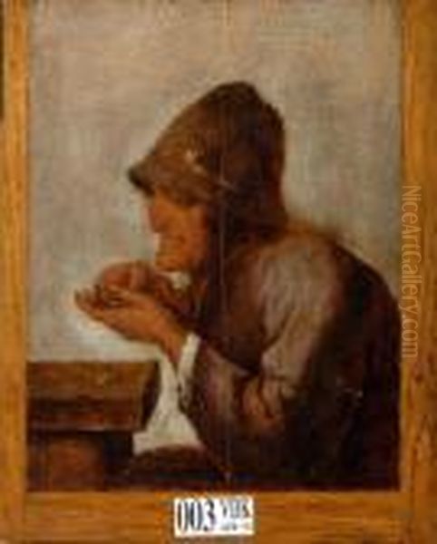 L'avare Comptant Ses Pieces Oil Painting by Adriaen Brouwer