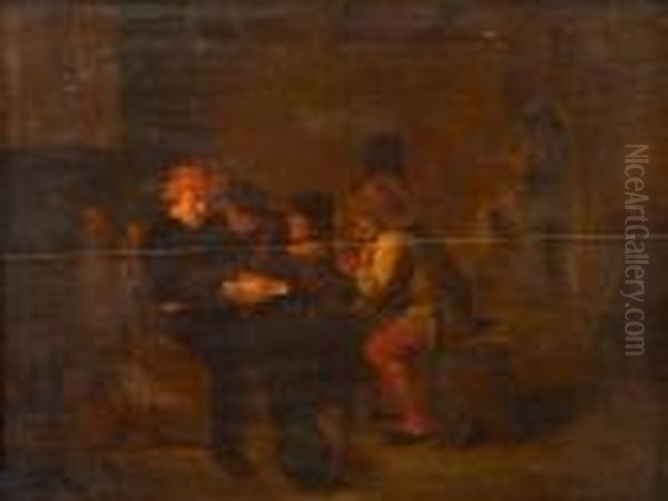 Wirtshausszene Oil Painting by Adriaen Brouwer