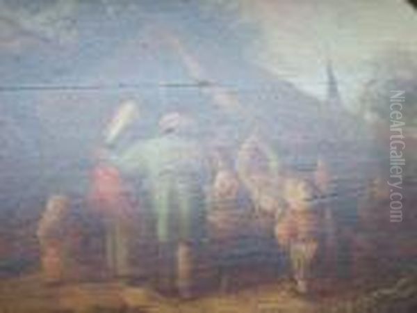 Peasants
 Merry Making Oil Painting by Adriaen Brouwer