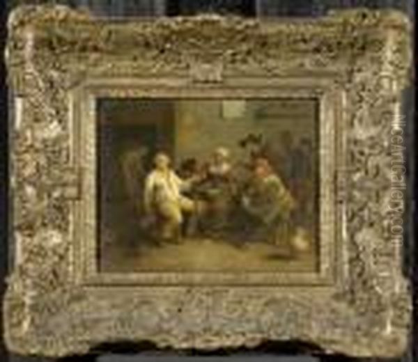 Scene In A Tavern Oil Painting by Adriaen Brouwer