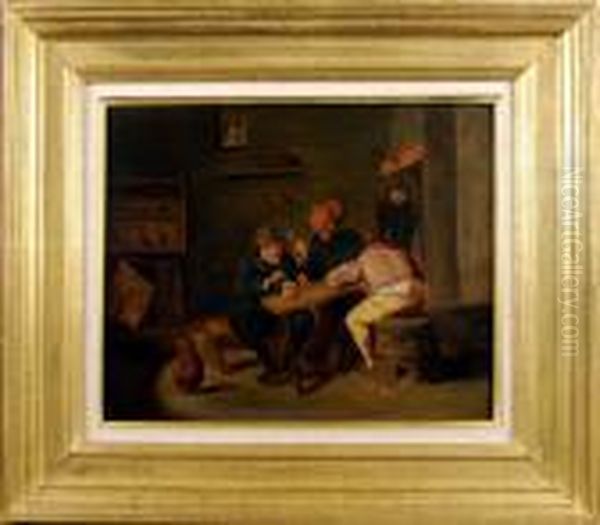 Scene De Cabaret Oil Painting by Adriaen Brouwer