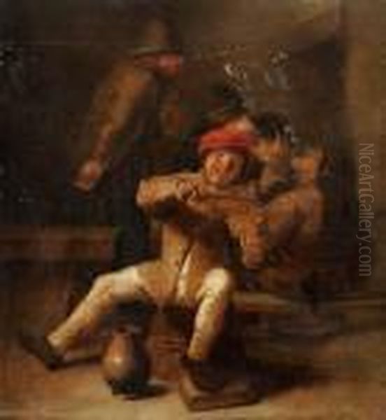 Allegori Over Horseln Oil Painting by Adriaen Brouwer