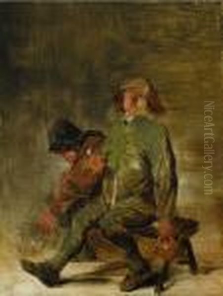 Der Geruch Oil Painting by Adriaen Brouwer