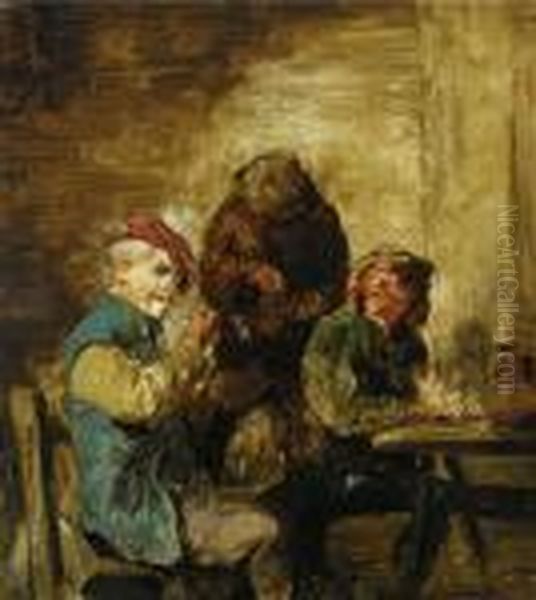 Der Geschmack Oil Painting by Adriaen Brouwer