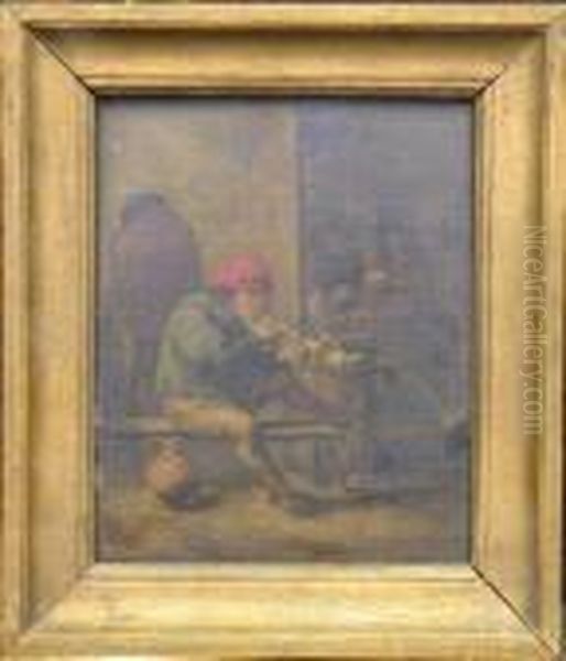 The Smoker Oil Painting by Adriaen Brouwer