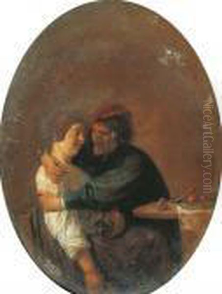 L'accolade Oil Painting by Adriaen Brouwer