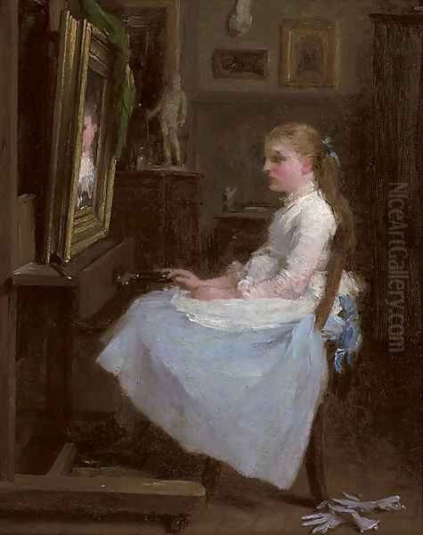 The young portrait painter Oil Painting by Frederick Daniel Hardy