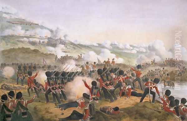 The Grand charge of the Guards on the Heights of the Alma during the Crimean War Oil Painting by L. Huard