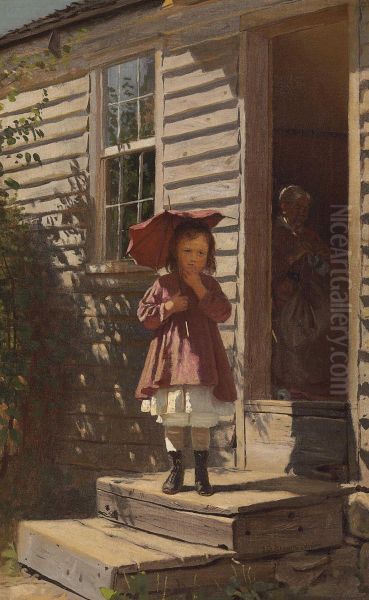 A Sunny Day (the Broken Parasol) Oil Painting by John George Brown