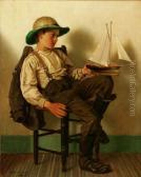 A Young Aspiring Sailor Oil Painting by John George Brown