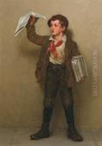 ''read All About It'' Oil Painting by John George Brown