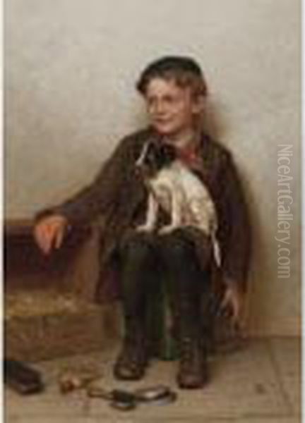 Business Neglected Oil Painting by John George Brown