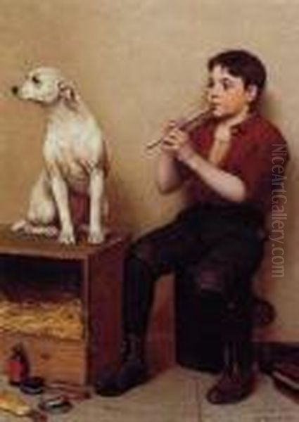 Music Hath No Charms Oil Painting by John George Brown