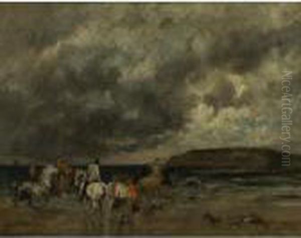 The Coming Storm Oil Painting by John Lewis Brown