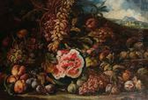 Still Life Of Fruit Oil Painting by Abraham Brueghel