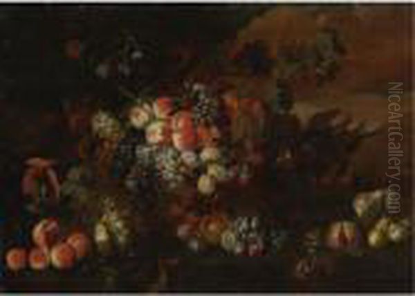 Still Life Of Fruit Oil Painting by Abraham Brueghel