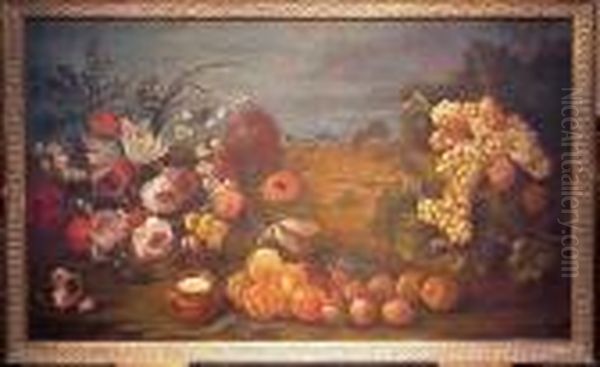 Still Life With Flowers And Fruit Oil Painting by Abraham Brueghel