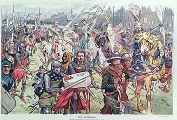 The Crusaders Marching Embattled Gainst the Saracens of Graft Oil Painting by C. Hassman